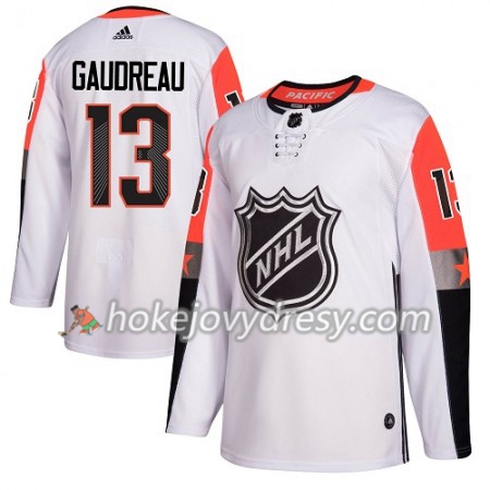 Pánské Hokejový Dres Calgary Flames Johnny Gaudreau 13 2018 NHL All-Star Pacific Division Adidas Bílá Authentic